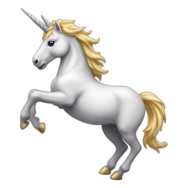 Rearing unicorn facing left sticker