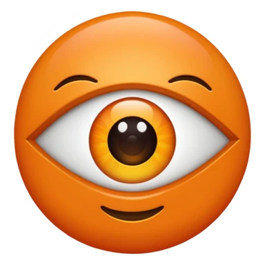 Ojo turco color naranja turco en color naranja sticker