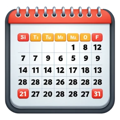 31 calendar sticker