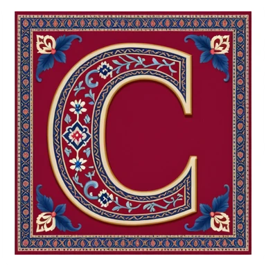  c made out of persian carpet texture sticker