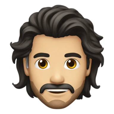 David Mazza long hair sticker