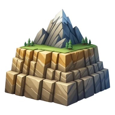 mountain strata　cube sticker