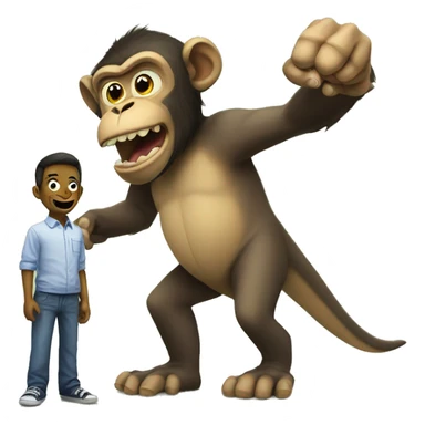 big monkey with a dino sticker