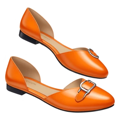 super realistic orange dorsay flats sticker
