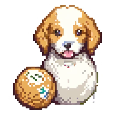 bowling skittle with puppy head on top sticker