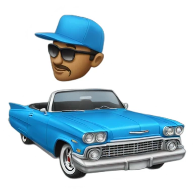 Blue Lowrider  sticker