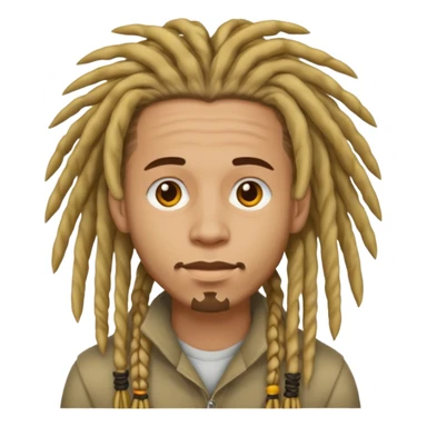 man light skin with dread hair sticker