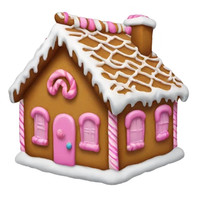 Gingerbread house with a pink bow  sticker