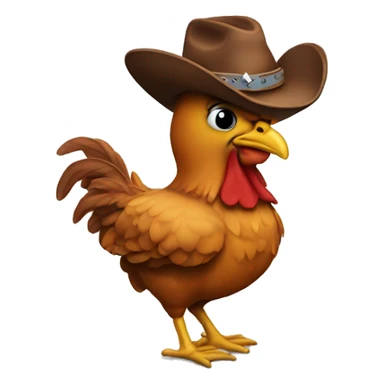 Cowboy chicken  sticker