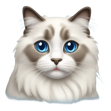 ragdoll blue mitted standing  sticker