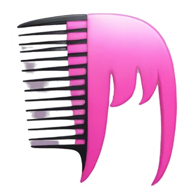 Pink hair comb sticker