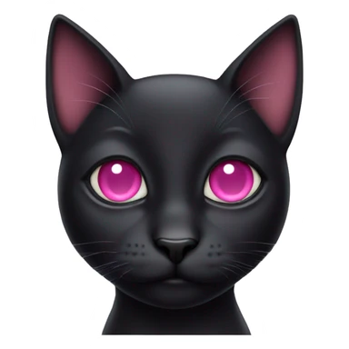 Black cat with pink eyes sticker