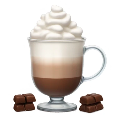 mug of hot chocolate with marshmallows and whipped cream sticker