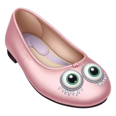 ballet slipper with eyeballs sticker