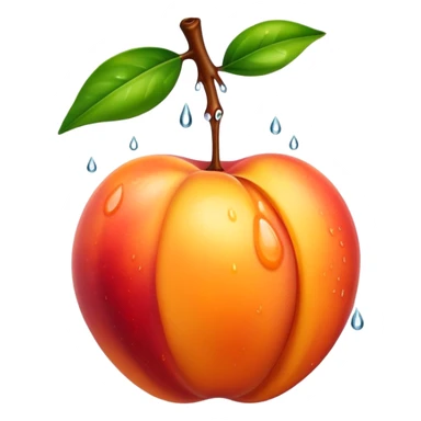 Wet dripping Nectarine sticker