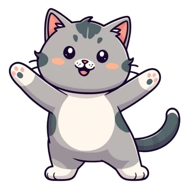 Cat dancing  sticker