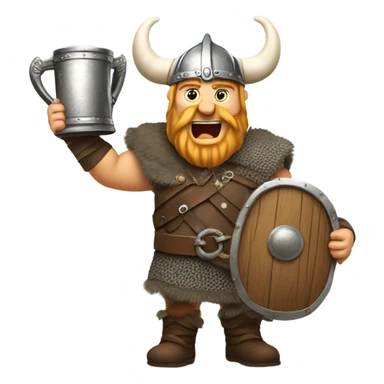 Viking doing a skol clap sticker
