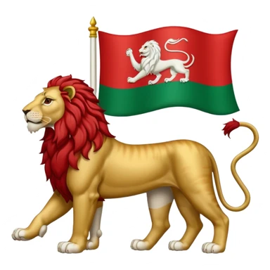 The persian flag with the lion that was there before the revolution sticker