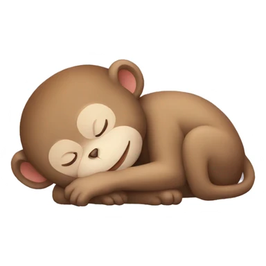 Cute monkey sleeping sticker