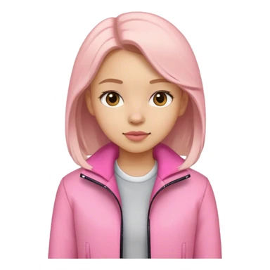 A girl with a pink jacket  sticker