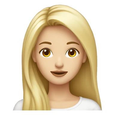 Mujer rubia pelo largo y con flequillo sticker