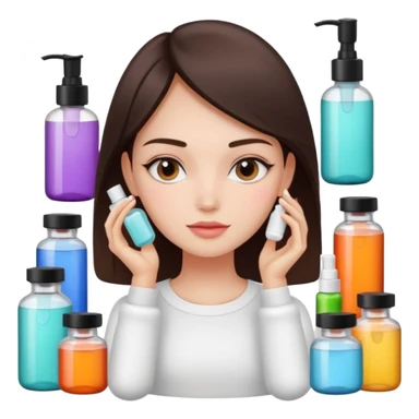 aesthetic girl skincare products  sticker