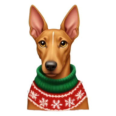 Pharaoh Hound wearing christmas Sweater  sticker