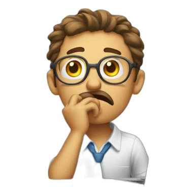 perplexed at office sticker