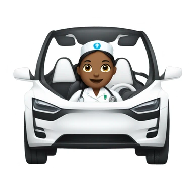 Nurse driving a Tesla sticker