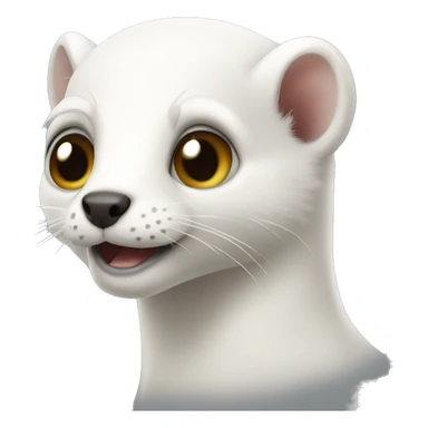 white weasel  sticker