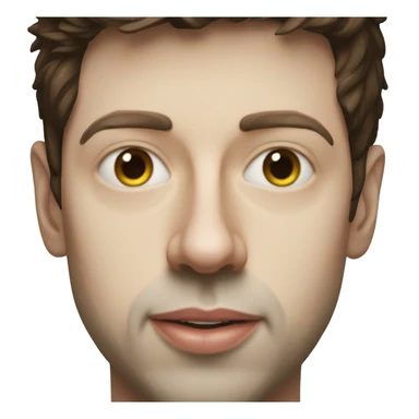 hyperrealistic sam altman satya face to face sticker