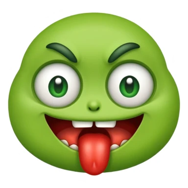 Evil greedy hungry salivating emoji sticker