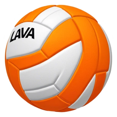 Vollleyball that says lava in it sticker