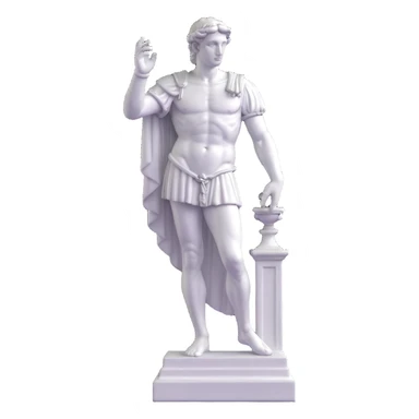 Full view of Michelangelo's David statue, Renaissance masterpiece, artistic stylized representation of the biblical hero sticker