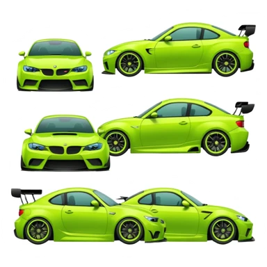 Emoji pack for R2 motorsport company, drift builds, motorsport parts, lime theme sticker