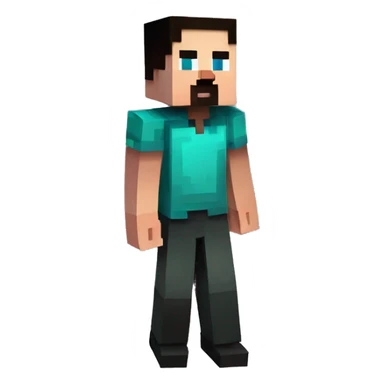 minecraft herobrine character haunting steve minecraft character sticker