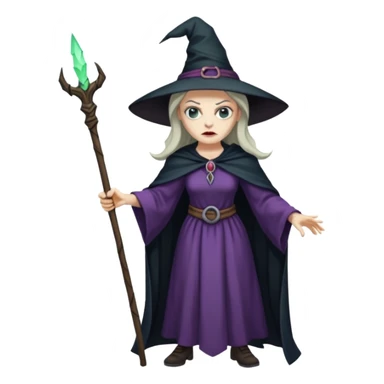 Pitonisa: mujer entre unos 40 y 50 años, cara de mala, malas intenciones, cara un poco deforme tipo bruja, y ropa antigua. cuerpo entero de la época púnica sticker