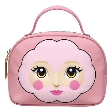 stoney clover lane makeup bag with no patches on it and no handle and no quilting and a circle zipper puller sticker