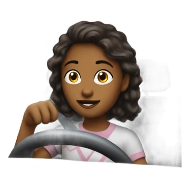 Girl, driving to giant Eagle sticker