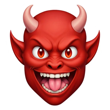 Devil sticking out tongue sticker