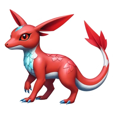  Cute Shiny Exotic Colorful Guilmon-Latias-Koraidon-Umbreon-Fakémon-hybrid-creature (full body)  sticker