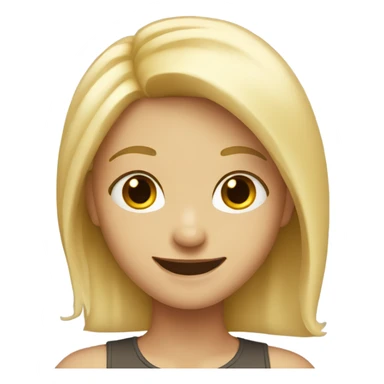 smiling girl with blonde hair sticker