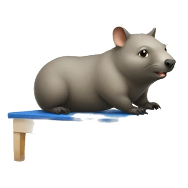 Wombat on Pilates reformer sticker