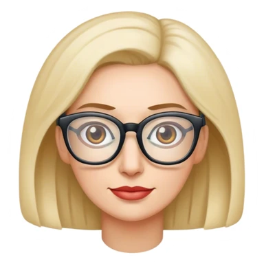 Mom wearing glass had sticker