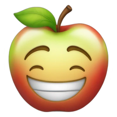 smirking apple sticker