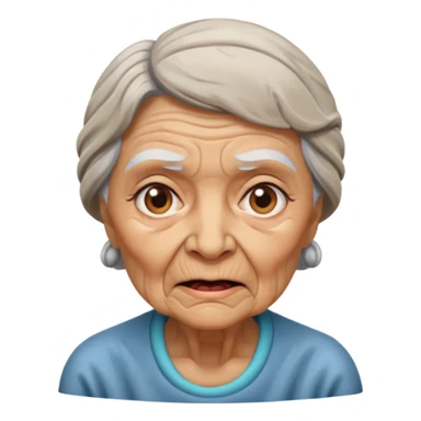 old lady head slap sticker