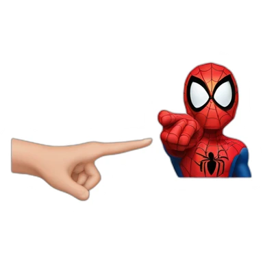 wanda pointing finger at spiderman sticker