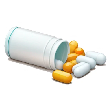 pills spilling from pill bottle sticker