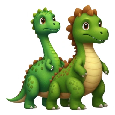 Dog and a dinosaur  sticker