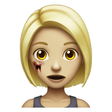 blonde zombie girl sticker